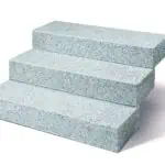 Blockstufe Granit Kristall grau