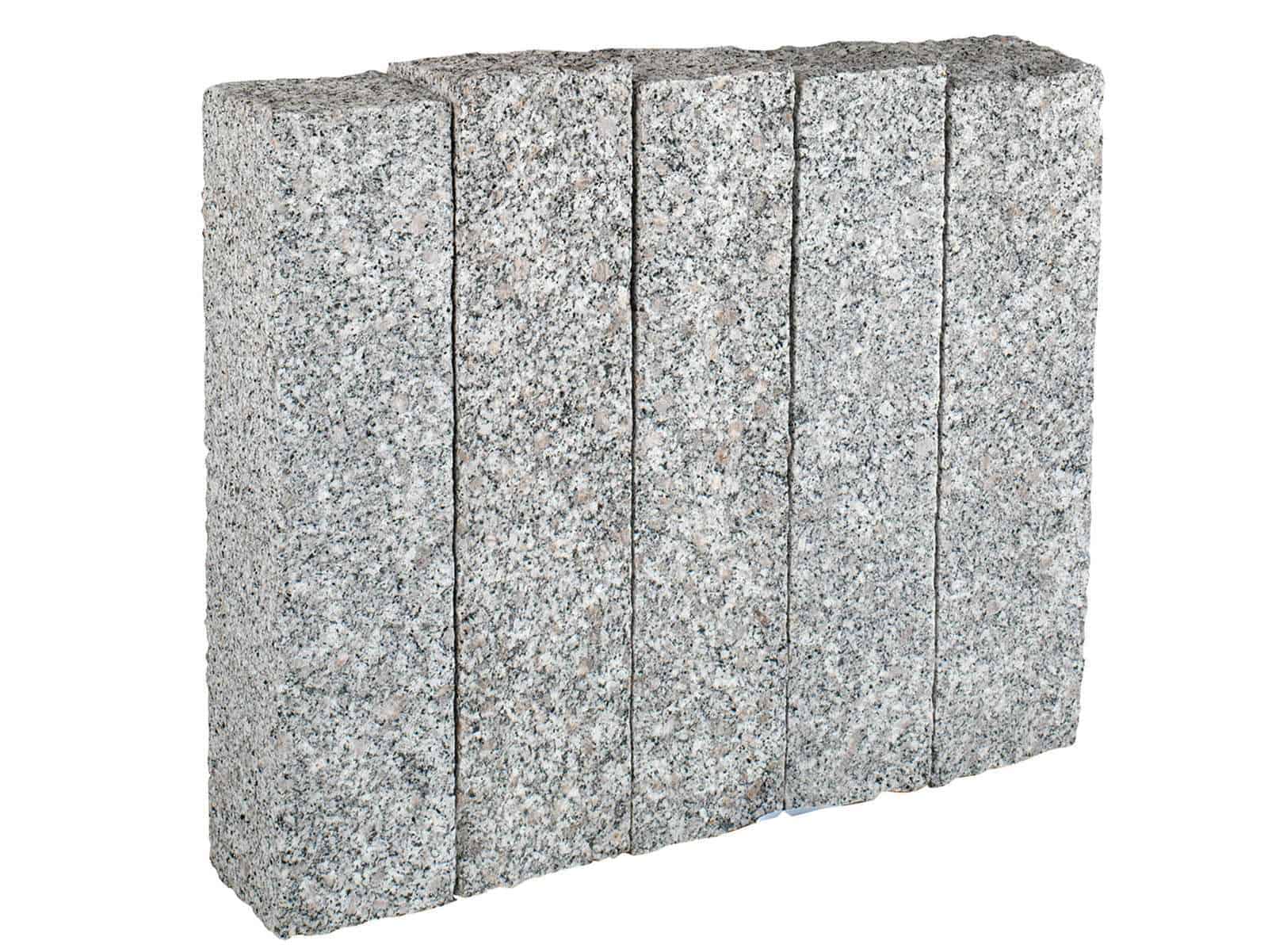 Palisade Granit Elegant grau aus Granit Kristall Elegant. Die fein gestockten/gespaltenen Granitpalisaden sind sehr präzise und Maﬂhaltig.