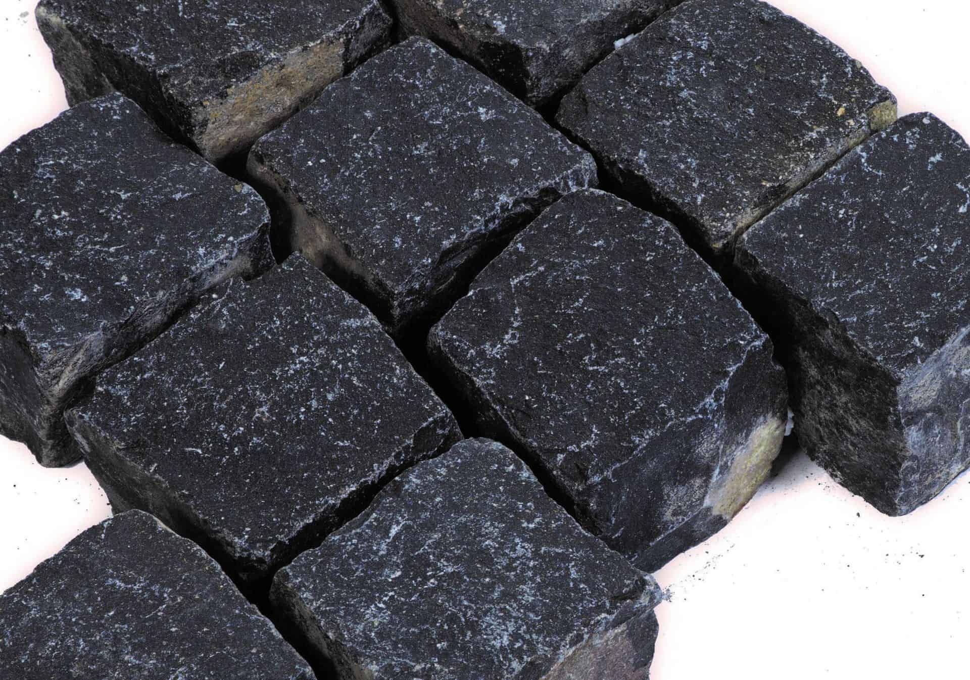 0,56€/kg Pflasterstein Basalt schwarz 8x11cm gespalten Türkei Naturstein 